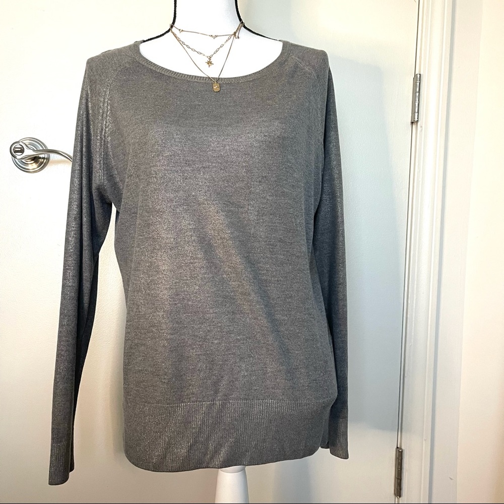 Zara knit pullover silver sweater